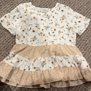 Sunflower peplum top